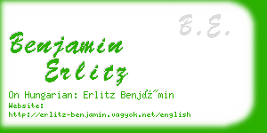 benjamin erlitz business card